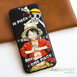 เคส J4 plus ขอบยาง ลายเส้นนูน ลูฟี่ วันพีช