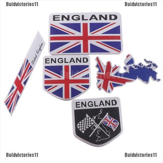 【buid•IES】ธงชาติอังกฤษ โลโก้โลหะผสม ตราสัญลักษณ์ สําหรับตกแต่งรถยนต์ รถจักรยานยนต์ 1 ชิ้น