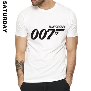 เสื้อแฟชั่นผญ2022 อื่นๆ - ภาพยนตร์ภาพยนตร์เจมส์บอนด์ 007 ออกแบบเสื้อยืดตลกสําหรับผู้ชายและผู้หญิง,