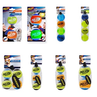 [Dealpetshop] ของเล่นสุนัข Nerf Dog (เนิร์ฟด็อก) Squeak Tennis มีให้เลือกหลายรุ่น สินค้าเลือกตามรหัส