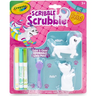 Crayola Scribble Scrubbie Pets Cat&amp;Dog ชุดระบายสีสัตว์เลี้ยงแมวและหมา