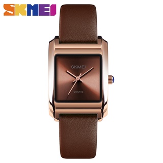 สินค้า SKMEI นาฬิกาทางการ นาฬิกาข้อมือควอตซ์แฟชั่นสายหนังสำหรับสตรี นาฬิกาข้อมือเป็นทางการ