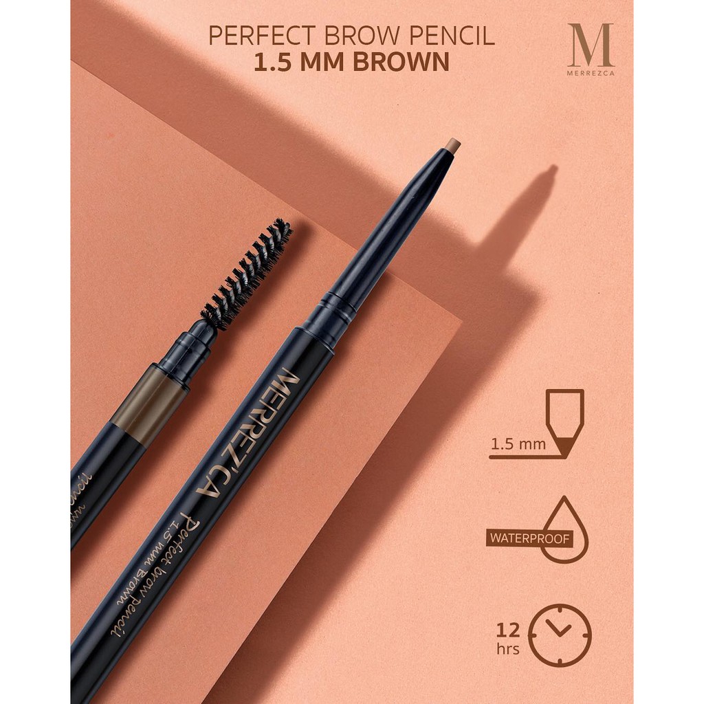 ภาพสินค้าMerrez'ca perfect brow (ลอตใหม่ แท้ ) เมอร์เรซกา เขียนคิ้ว สลิม ดินสอเขียนคิ้ว กันน้ำ จากร้าน lottashop บน Shopee ภาพที่ 1