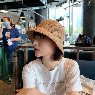 หมวกฟางปีกเล็ก กันแดด เข้ากับทุกการแต่งกาย สไตล์เกาหลี ญี่ปุ่น ชายหาด สําหรับผู้หญิง