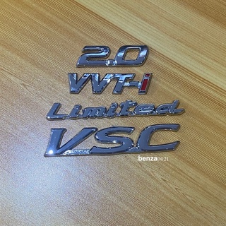 โลโก้ 2.0 VVTi Limited VSC ชุดแต่ง Toyota วิช ราคายกชุด 4 ชิ้น