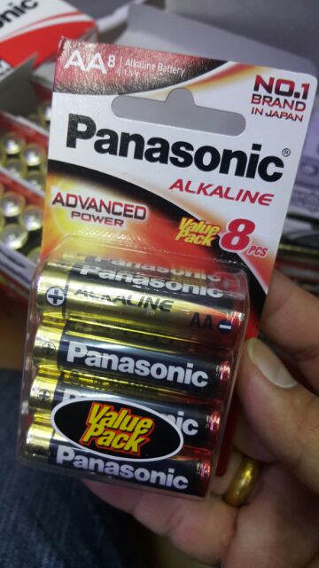 2a-8ก้อน-ถ่าน-panasonic-alkaline-aa-เเพ๊ค-8-ก้อน-ของเเท้