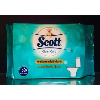 สก๊อตต์ คลีน แคร์ (38แผ่น) scott clen care moist toilet wipes ทิชชูเปียก กระดาษชำระ แบบเปียก