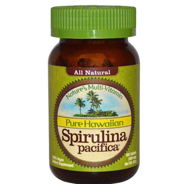 spirulina-สาหร่ายสไปรูไลน่า-500mg-100-เม็ด-1000mg-หรือแบบผง