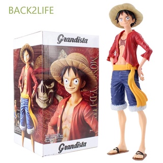 BACK2LIFE Collectible Luffy Figure Luffy Anime Monkey D Monkey D Luffy Figure Toy Model Dolls Grandline Men 27cm Grandista