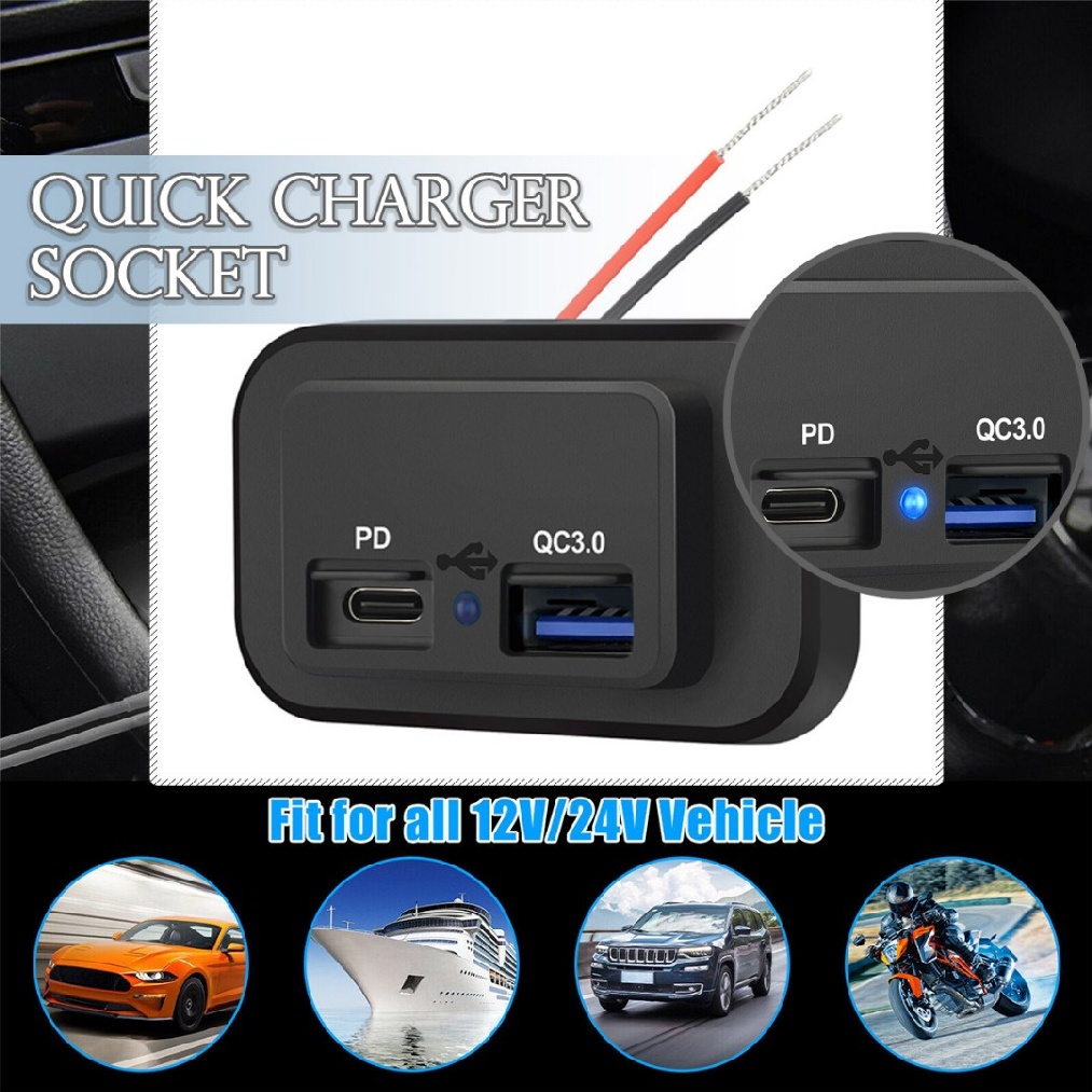 Per Multivan T5 2003-2015 Presa Caricabatterie Auto Dual USB-C PD - Foto 12