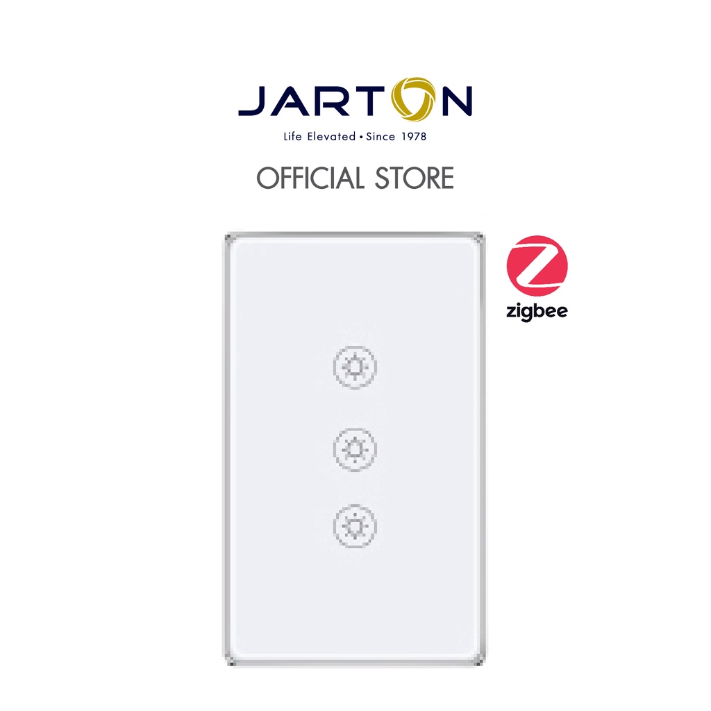 jarton-zigbee-สวิตช์ไฟระบบสัมผัส-1-ดับ-without-neutral-line