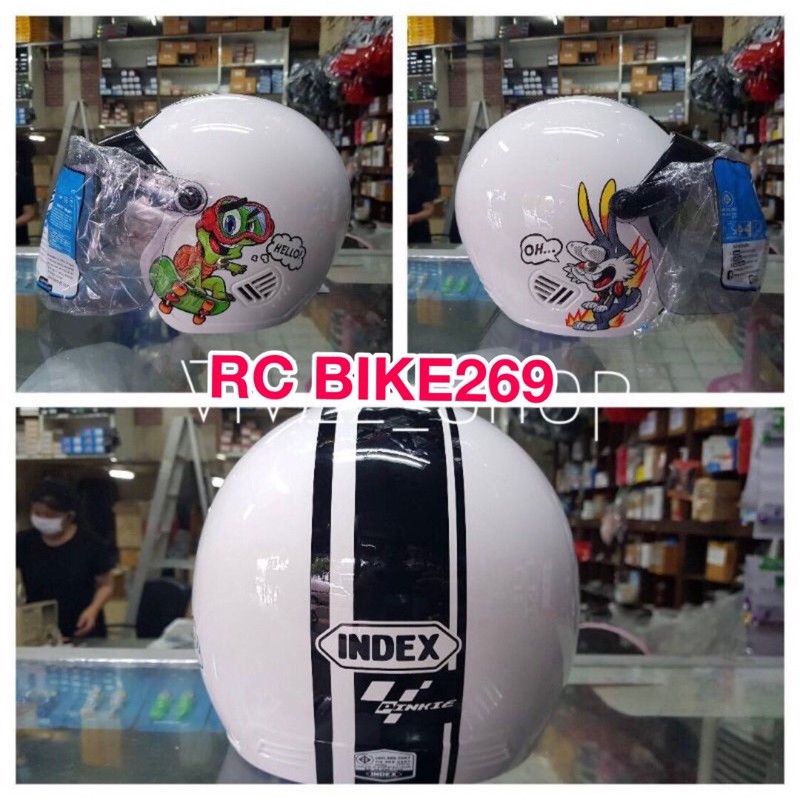 ภาพสินค้าพร้อมส่ง หมวกกันน็อคเด็กโต ยี่ห้อ Index รุ่น Pinkie คละสี จากร้าน rc_bike269 บน Shopee ภาพที่ 4