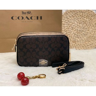 COACH JES CROSSBODY IN BLOCKED SIGNATURE CANVAS