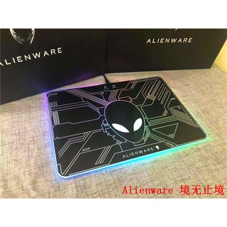 Alienwareสีแผ่นรองเมาส์ส่องสว่างโทรศัพท์มือถือแผ่นรองเมาส์สำหรับเล่นเกมแบบชาร์จไร้สาย