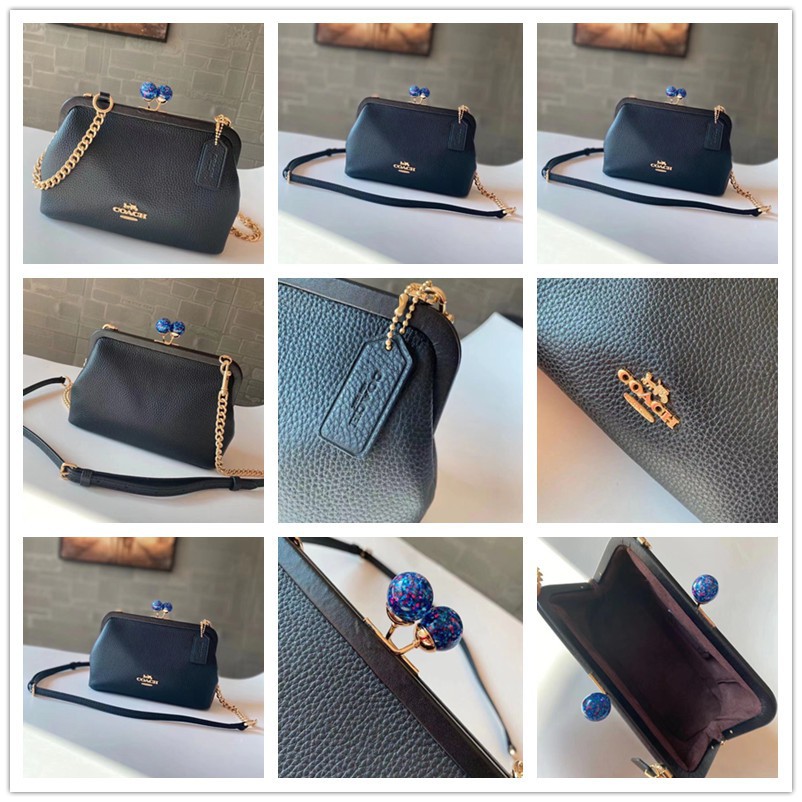 outlet-coach-แท้-กระเป๋าสะพายข้างผู้หญิง-c1452-c1451-nora-kisslock-กระเป๋าสะพายสายโซ่สะพายไหล่