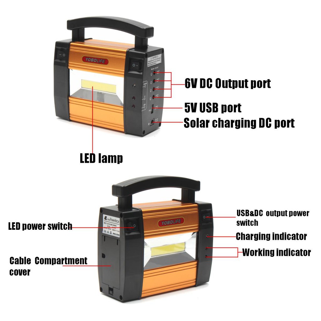 solar-lighting-system-yobolife-lm-367-ชาร์จไฟด้วยไฟบ้าน-usb-หรือพลังงานแสงอาทิตย์ผ่านแผงโซลาร์เซลล์-เข้าตัวเก็บไฟ