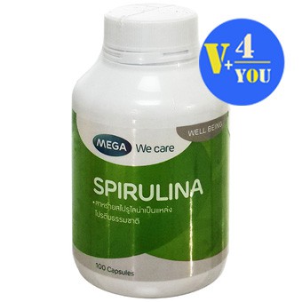 ภาพสินค้าmega Spirulina(100แคปซูล)(P3)  สาหร่ายสไปรูลิน่า (Spirulina) จากร้าน vitamin4you บน Shopee ภาพที่ 2