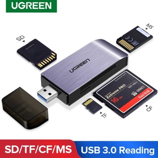 UGREEN รุ่น 50541 Card Reader 4in1 | USB-A 3.0 ตัวเชื่อมต่อ อ่านการ์ด CF / TF / SD / MS โอนถ่ายข้อมูล 5Gbps