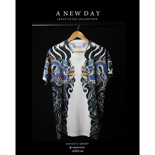 A NEW DAY NO : 196  เสื้อลาย สไตล์ญี่ปุ่น สกรีนเต็มตัว ลาย Japan Tattoo Dragon