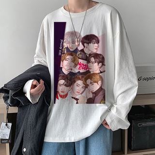Got7 เสื้อยืด แขนยาว ทรงหลวม สไตล์เกาหลี แฟชั่นฤดูใบไม้ร่วง สําหรับผู้หญิง