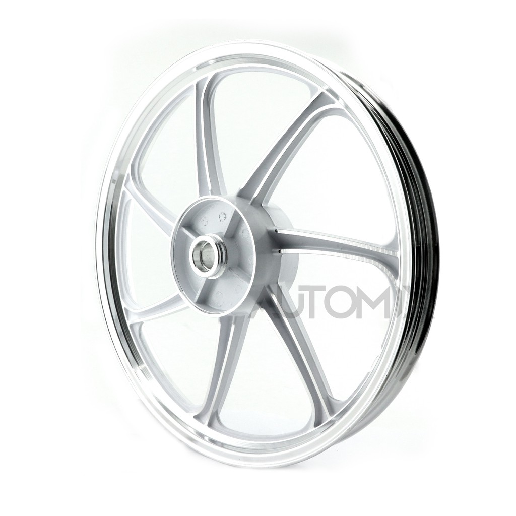 yusta-ล้อแม็ก-7ก้าน-honda-wave-125-r-สีขาวปัดเงา-หน้า-หลัง-2ล้อ-อะไหล่-อุปกรณ์ตกแต่งรถ-จักรยานยนต์-มอเตอร์ไซค์-t0074