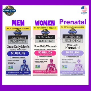 สินค้า 💜พร้อมส่ง🇺🇸Lotใหม่💜, Dr.Formulated Probiotics,Once Daily, Women\'s, Men, Prenatal, garden of life,แม่ตั้งครรภ์, probiotic