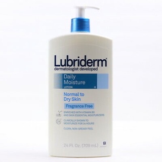 Lubriderm Daily Moisture Body Lotion Fragrance-Free 709ml. เหมาะสำหรับผิวธรรมดาถึงผิวแห้ง