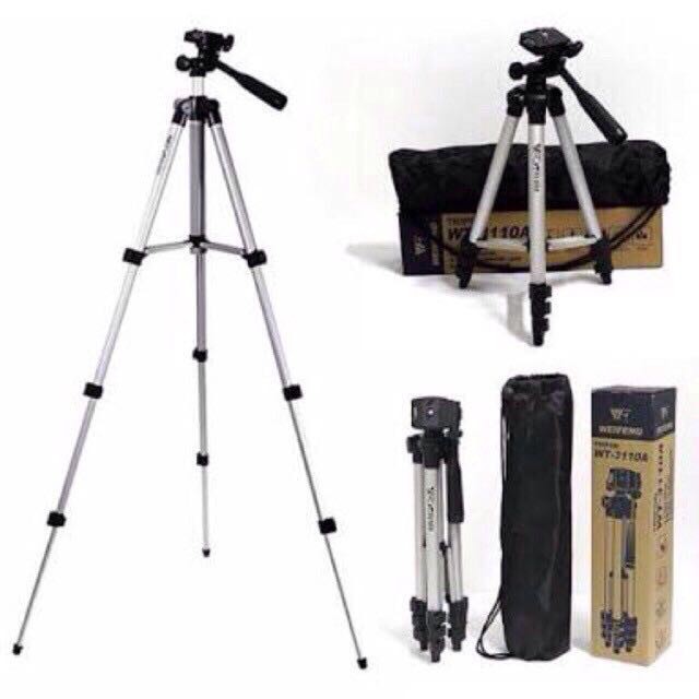 ภาพสินค้าTF tripod ขาตั้งกล้อง 3 ขา รุ่น 3110 ฟรี หัวต่อสำหรับมือถือ จากร้าน ashley.cp บน Shopee ภาพที่ 1