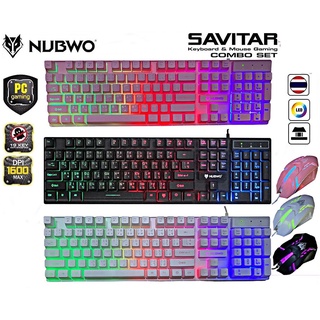 ภาพหน้าปกสินค้าNUBWO คีย์บอร์ด เมาส์ NKM-623 Signo KB-712+gm112 Razeak RKM-101 ชุดมีไฟ Keyboard + mouse ประกันศูนย์ 1 ปี ที่เกี่ยวข้อง