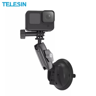 Telesin ตัวยึดกล้อง แบบปุ่มดูด สําหรับ GOPRO MAX GOPRO HERO 10 9 8 7 6 5 4 3+ 3 GOPRO HERO 2018 DJI OSMO