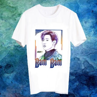 เสื้อยืดสีขาว สั่งทำ เสื้อยืด Fanmade เสื้อแฟนเมด เสื้อยืดคำพูด เสื้อแฟนคลับ PKJY14-1 Bambam Got7