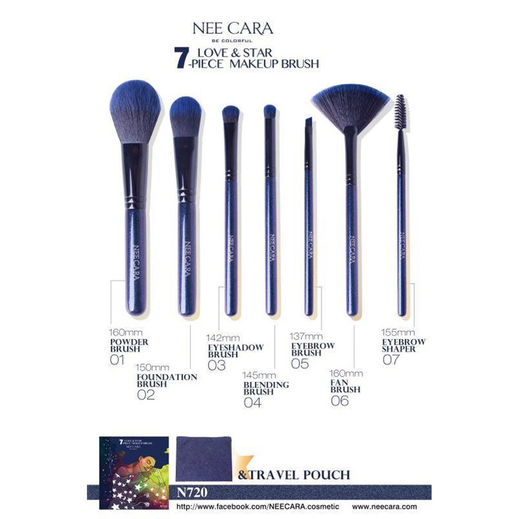 ชุดแปรงแต่งหน้า-nee-cara-love-amp-star-7-piece-makeup-brush-n720-แปรงแต่งหน้า-แปรง-7-ชิ้น-พร้อมกระเป๋า