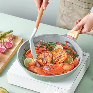 ✿✣✔Non-stick Pans Cooking Pots 28cm Pan Frying Pan Wok Pots Induction Cooker Skillet Egg Pancake Pan Thicken Frying Pans