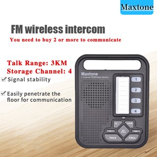 Ready stock,Room to Room Intercoms Wireless system with  4 channel for Office and home