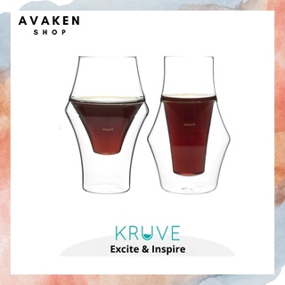 [พร้อมส่ง] KRUVE EQ EXCITE&amp;INSPIRE แก้วกาแฟ แก้วออกแบบพิเศษ2ชั้น