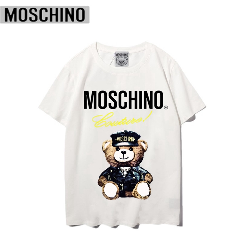 moshino-เสื้อยืดผ้าฝ้ายแขนสั้นเสื้อคู่-plus-size-s-xxl