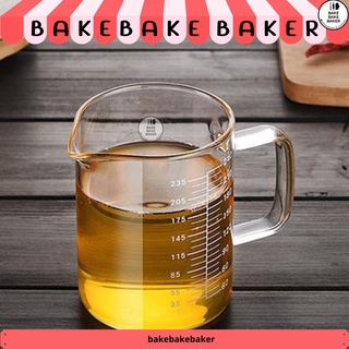 ถ้วยตวงแก้ว แก้วตวง Beaker บีกเกอร์มีหู 3ขนาด
