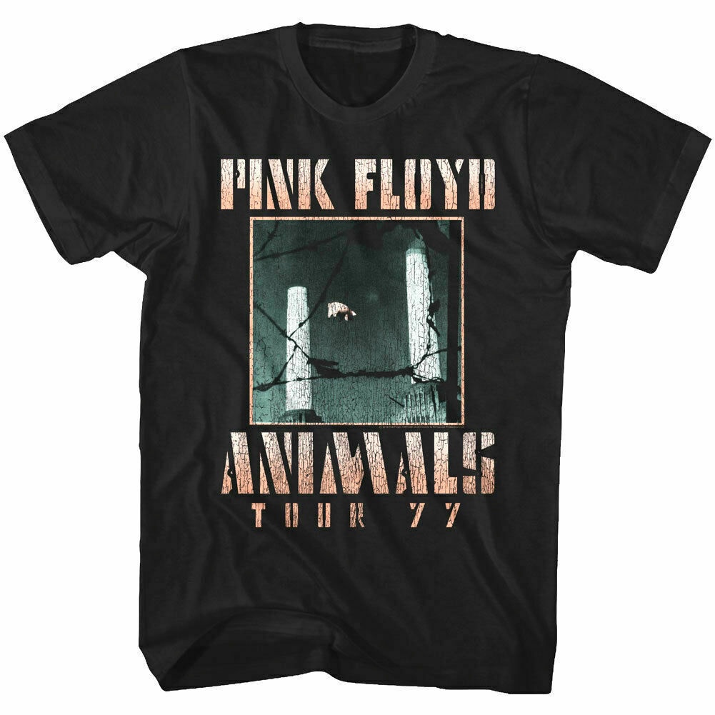 เสื้อยืดวงดนตรีเสื้อยืด-พิมพ์ลายสัตว์-unseix-pink-floyd-animals-tour-1977-diy-สําหรับผู้ชายall-size