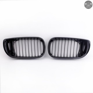 กระจังหน้ารถยนต์สีด ํา 2 ชิ้นสําหรับ Bmw E46 3 Series 4 Door 2002-2005