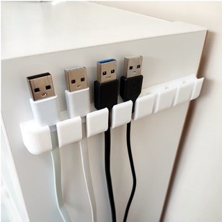 ที่เก็บสายเคเบิล USB (7 รู &amp; มาพร้อมเทปสองด้าน)