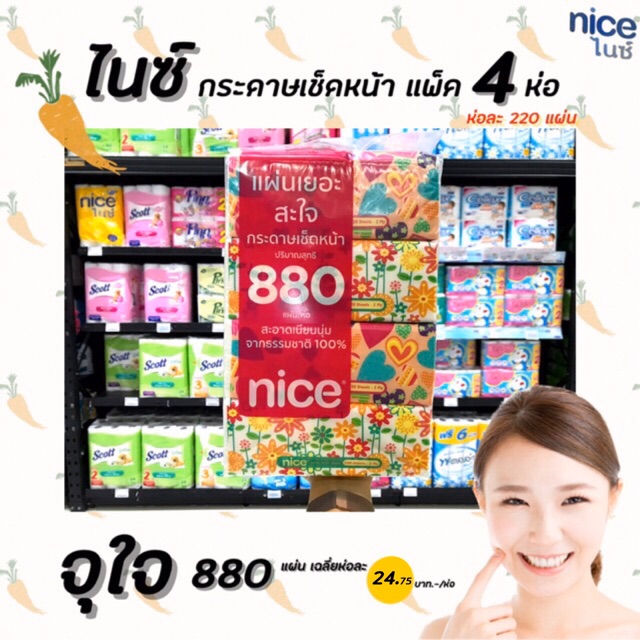 ไนซ์-ซอฟท์แพ็ค-220-แผ่น-nice-tissue-soft-pack-ทิชชู่-กระดาษ-ไนซ์-4194