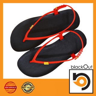 🔰 BlackOut Flipper Slingback 🔰 รองเท้าแตะ รองเท้ารัดส้น พื้นดำ