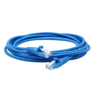 สาย LAN CAT6 LINK US-5105LZ-4 5 ม. สีฟ้า สาย LAN ประเภท CAT6 แบบแกนทองแดงแบบฝอย (stranded conductor)สามารถบิดโค้ง งอได้ด