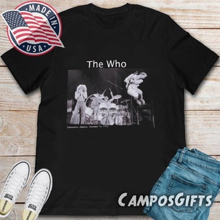 เสื้อยืดวงดนตรีเสื้อยืด พิมพ์ลายวงร็อค The Who สําหรับผู้ชายall size