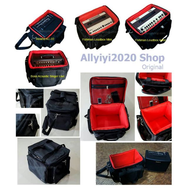 กระเป๋าใส่แอมป์-กระเป๋าแอมป์กีตาร์ไฟฟ้า-แอมป์กีตาร์อคูสติก-bag-for-amplifierรุ่นfishmanloudbox-rolandac33-ผ้าคลุมamp