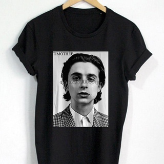  100%COTTONเสื้อยืด พิมพ์ลายโลโก้ Chalamet Timothee คลาสสิก สําหรับผู้ชาย BG07 sizes-5xl