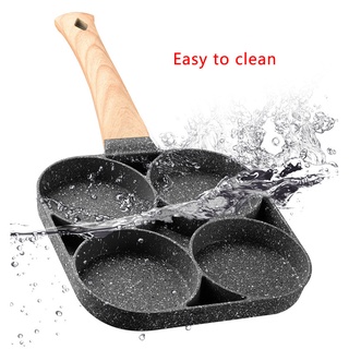 ∋℡㍿Frying Pan Ham Maker Four Hole Frying Pot Pan Thickened Omelet Non Durable Non-Stick Pans Utensils For Kitchen Scramb