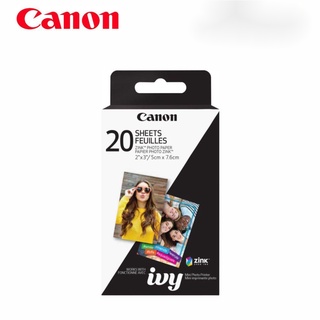 【20pcs】 Canon Pv-123 Print photo paper กระดาษรูปภาพ Zink สําหรับเครื่องพิมพ์ภาพขนาดเล็ก