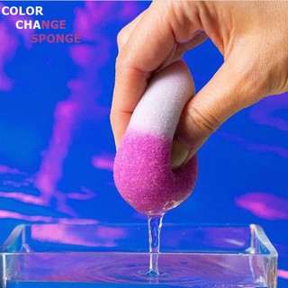 💜💜ฟองน้ําแต่งหน้าเปลี่ยนสี💜💜พร้อมส่ง!!! New design color change★ beauty span Makeup Sponge