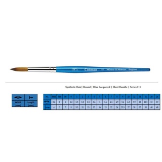 Winsor &amp; Newton Cotman Brush Series 111 Roundพู่กันเกรดพรีเมี่ยมสำหรับสีน้ำโดยเฉพาะ(เบอร์ 16)